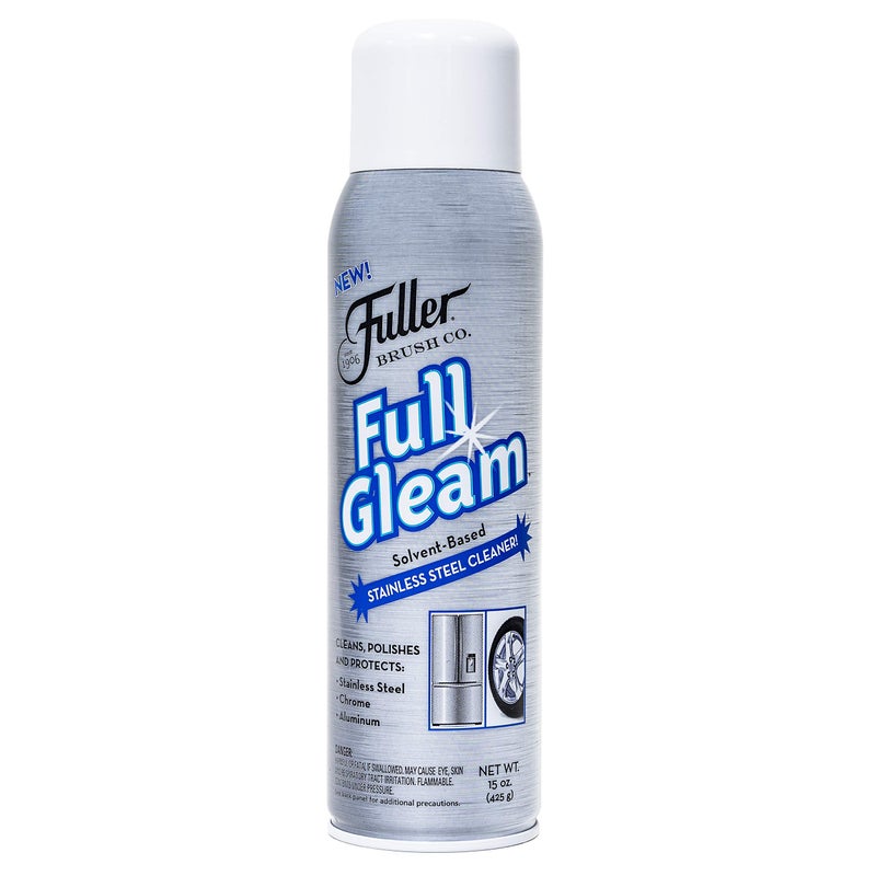 Fuller Brush Full Gleam Stainless Steel Cleaner â€“ 15 oz Spray for Appliances, Chrome, Aluminum & Sinks â€“ Cleans, Polishes & Protects Metal Surfaces (Pack of 1) - Image 1
