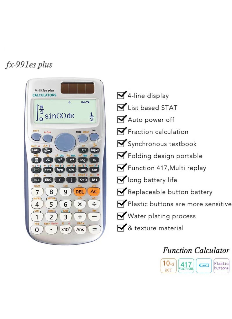 Generic 1Pcs Scientific Calculator Silver  - Image 2