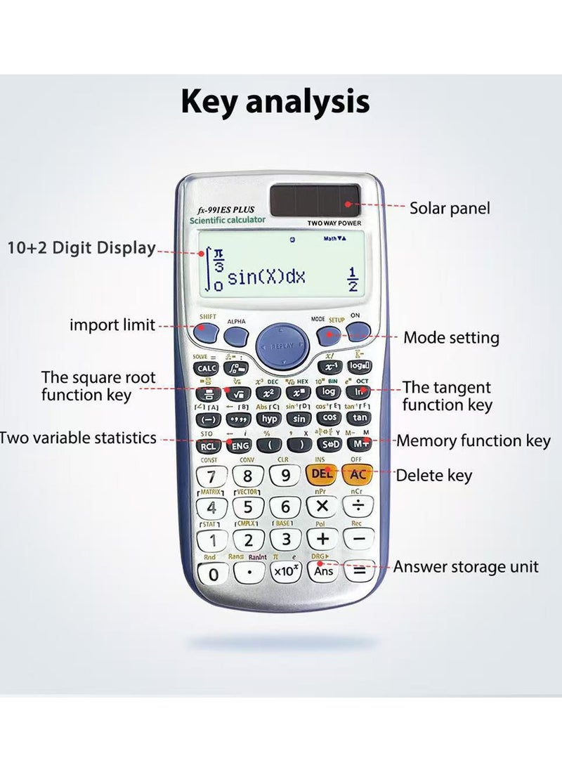 Generic 1Pcs Scientific Calculator Silver  - Image 4