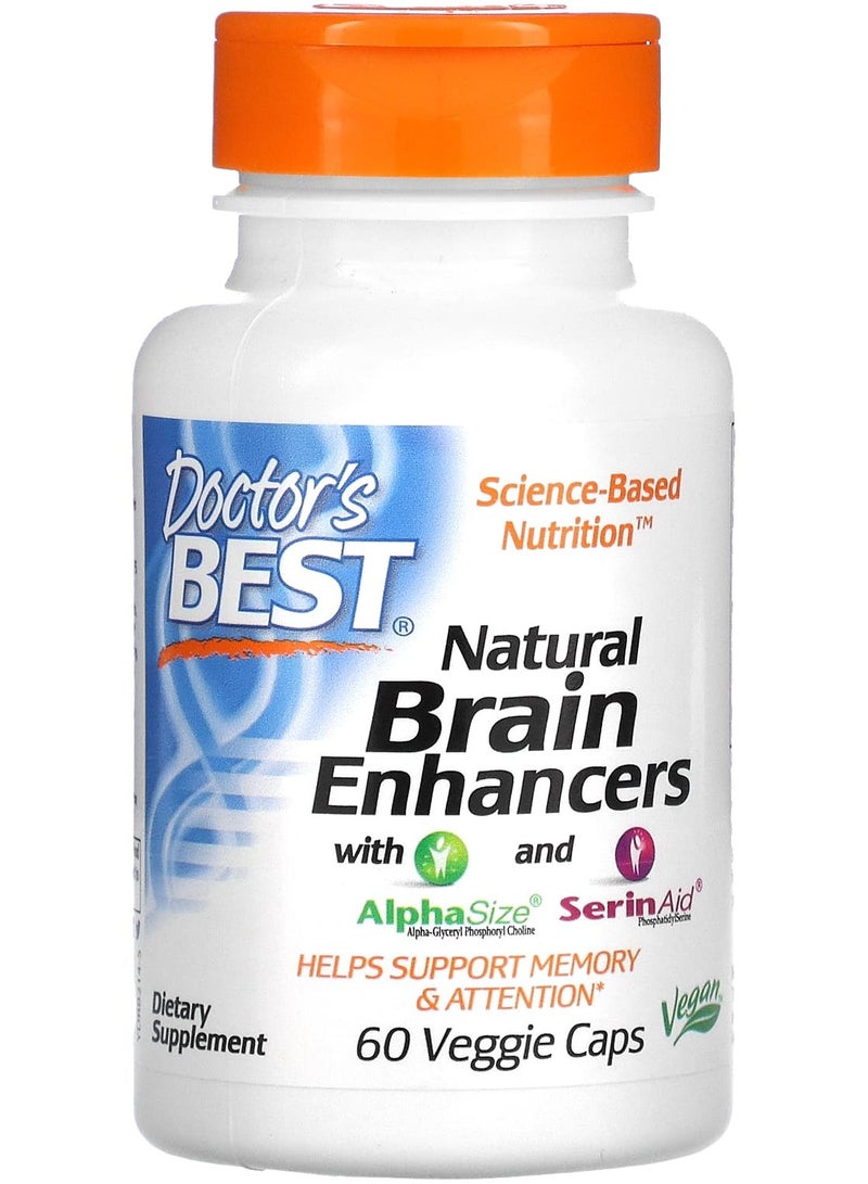 Doctor's Best Natural Brain Enhancers with AlphaSize and SerinAid, 60 Veggie Caps