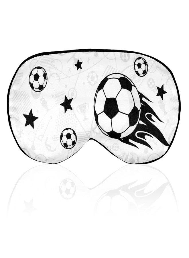 Penitue Soccer Sleep Mask for Teens, Football Themed Blackout Eye Sleeping Mask with Adjustable Elastic Strap Soft & Breathable Eye Cover for Home Office Travel Party - Image 1