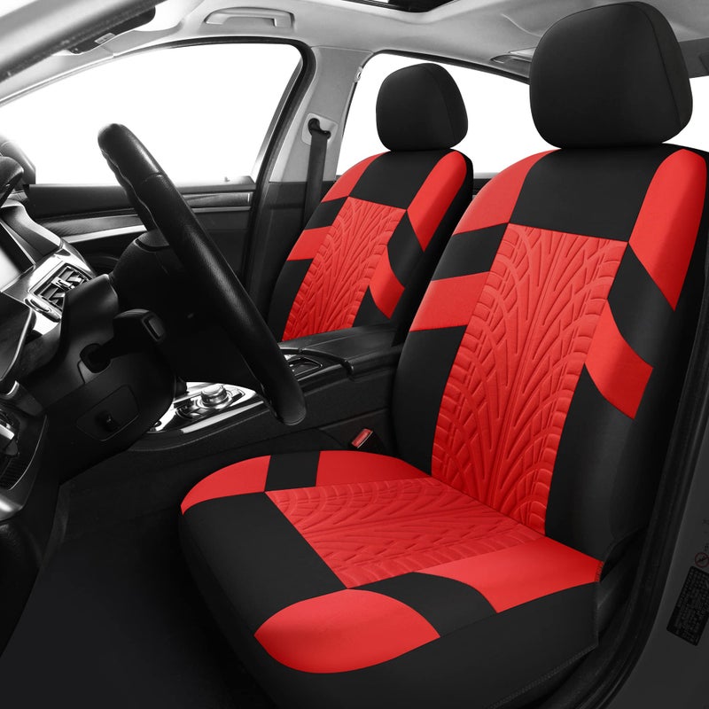 Pariitadin Car Seat Covers Front Pair Washable and Breathable Seat Covers for Cars Universal Fit Car Interior Covers for Most Sedan Truck SUV BlackRed