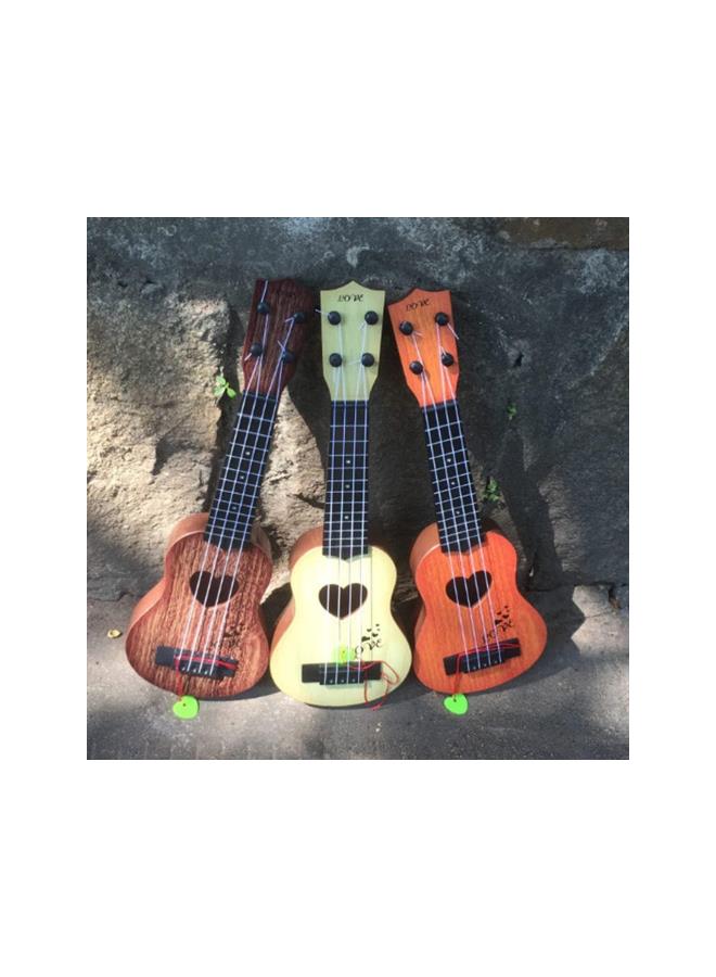 Ukulele Guitar Soprano Ukulele Children Small Ukulele Mini Guitar Playing Toy Beginner Ukulele with Four Strings (Khaki)  - Image 2
