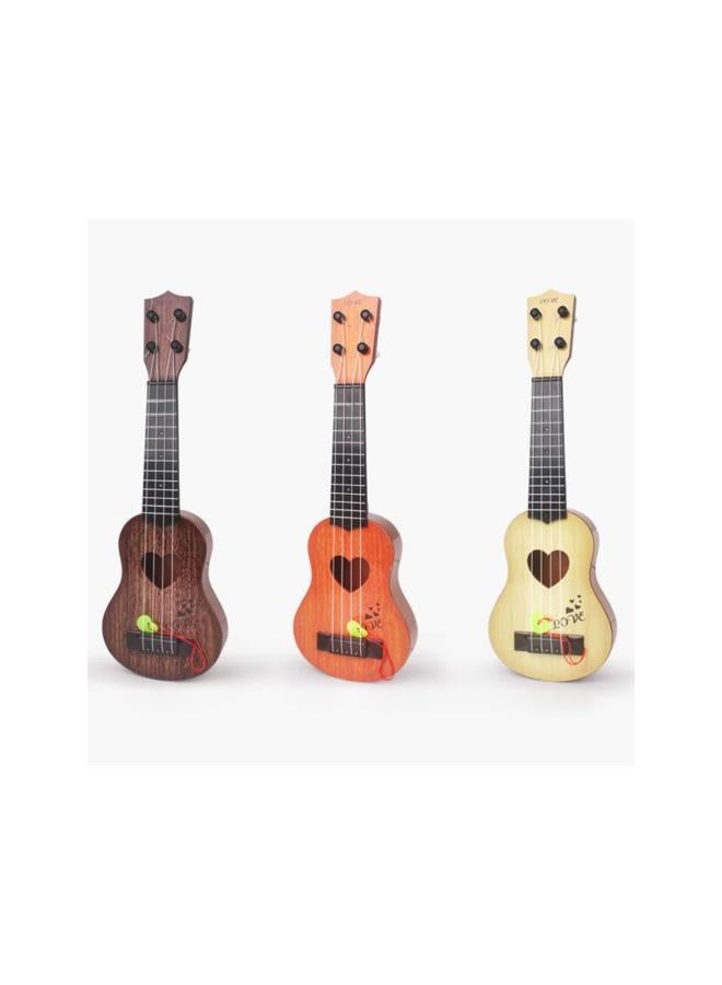 Ukulele Guitar Soprano Ukulele Children Small Ukulele Mini Guitar Playing Toy Beginner Ukulele with Four Strings (Khaki)  - Image 4
