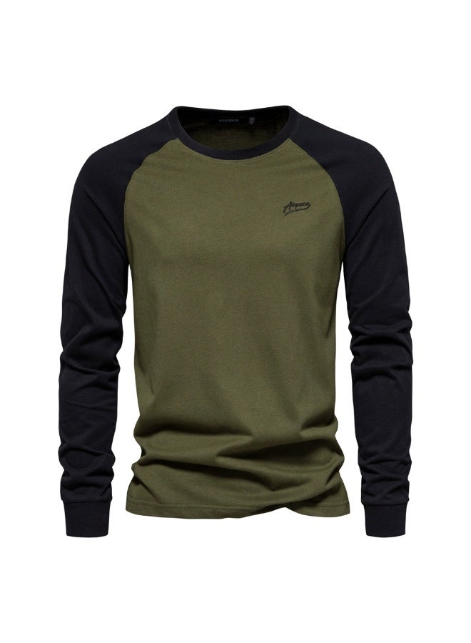 general Alloaone Men's Cotton Long Sleeve O-Neck Casual T-Shirt - Image 1