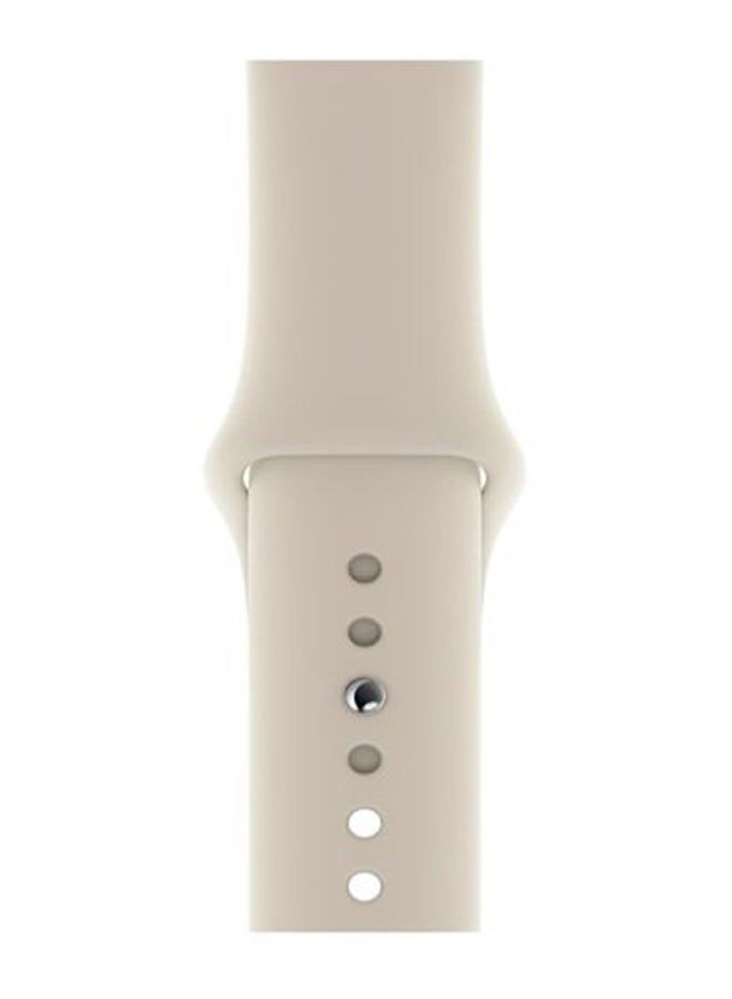 vesus Solid Silicone Replacement Band For Apple Watch Series 5/4/3/2/1 Stone