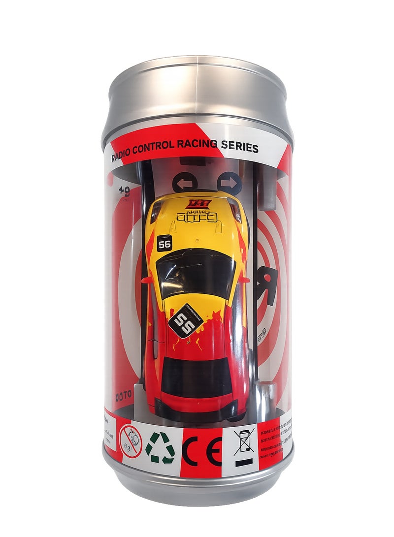Mini Remote Control Racing Car in Can | RC Sports Car Toy with 2.4GHz Remote Controller | Rechargeable Racing Car | Kids Gift Car Size: Approx. 7 × 3 × 2.5 cm - Image 1