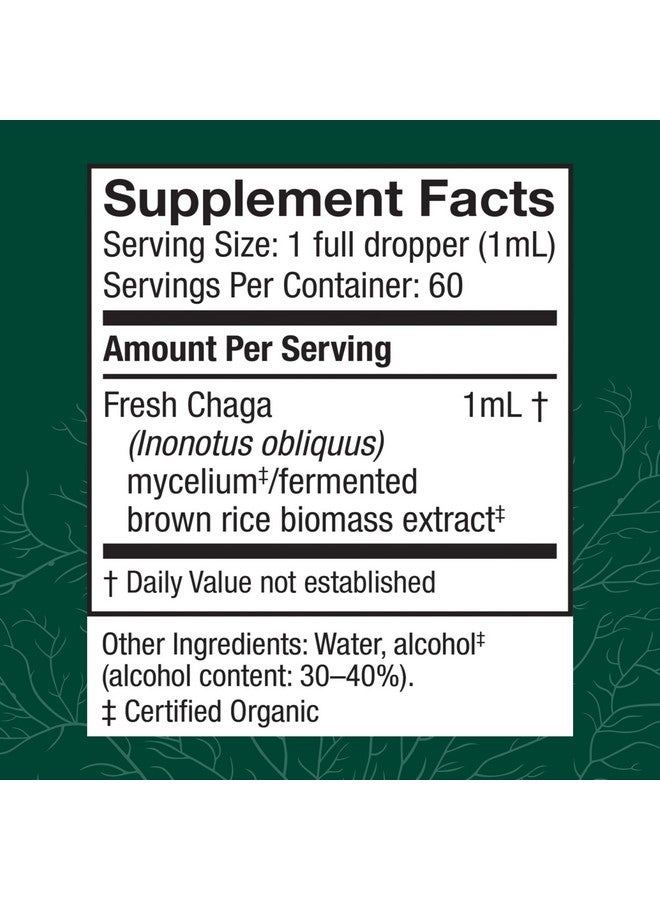 Host Defense Chaga Extract - Immune System Support Supplement - Chaga Mushroom for Antioxidant Activity Support - Liquid Dietary Mushroom Supplement - 2 fl oz (60 Servings)* - Image 2