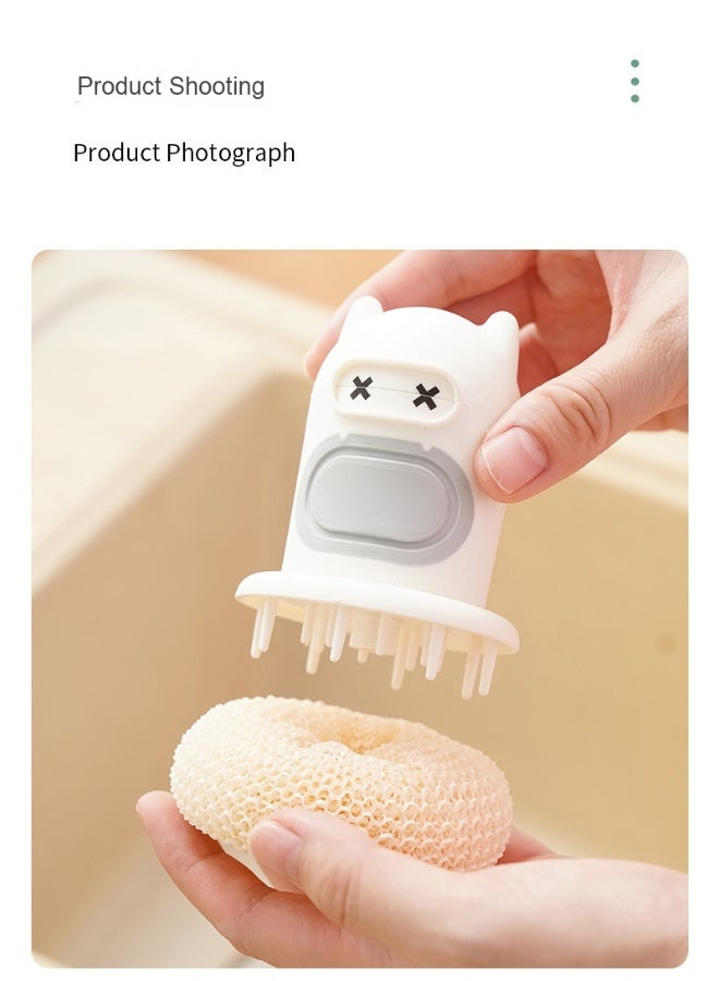 NIBEMINENT Pour Pot Brush | Kitchen Cleaning Tool | Rust-Proof Pot Scrubber | - Image 5