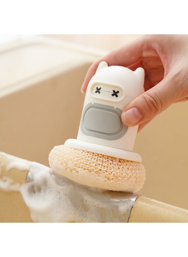 NIBEMINENT Pour Pot Brush | Kitchen Cleaning Tool | Rust-Proof Pot Scrubber | - Image 4