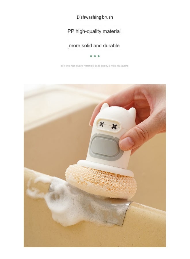 NIBEMINENT Pour Pot Brush | Kitchen Cleaning Tool | Rust-Proof Pot Scrubber | - Image 3