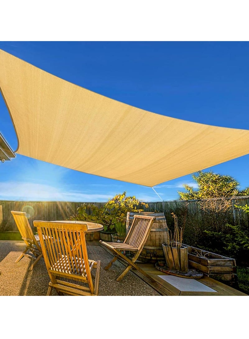 Generic Garden Sun Shade,Swimming Pool Sun Shade Sail, (3m x 4m) Sun Shade Sail Canopy UV Block Awning, Sun Sail Rectangular, Sail Shade PES UV Protection,for Outdoor Terrace Balcony  - Image 2