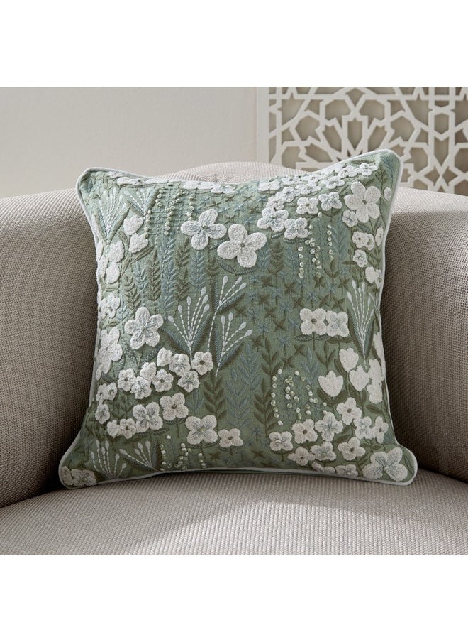 Green Artist Gardenia Floral Filled Cushion 45 x 45 cm - pzsku/ZF09650FE3B72BF1D9DE7Z/45/_/1735805094/32771843-76bd-4185-adc2-c9bf8d1d4bec