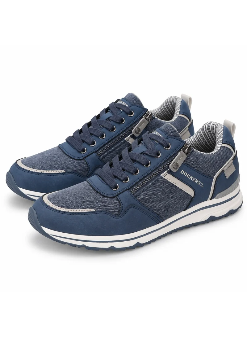 Dockers By Gerli Dockers by Gerli Men's Lace-Up Sneakers with Side Zip - Blue