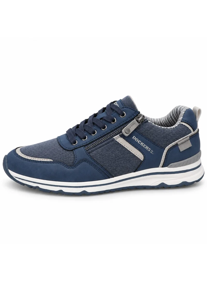 Dockers By Gerli Dockers by Gerli Men's Lace-Up Sneakers with Side Zip - Blue