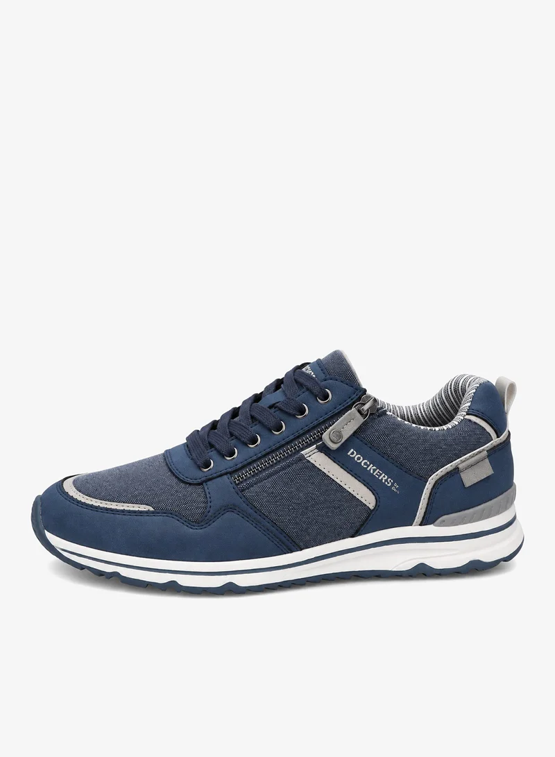 دوكرز باي جيرلي Men's Lace-Up Sneakers with Side Zip - Blue