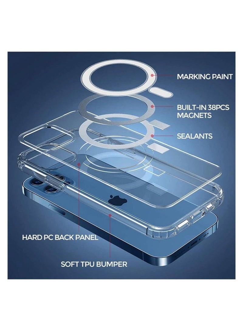 iPhone 12 Pro Max Clear Case with Magsafe Magnetic Wireless Charging Compatible Cover - Image 3