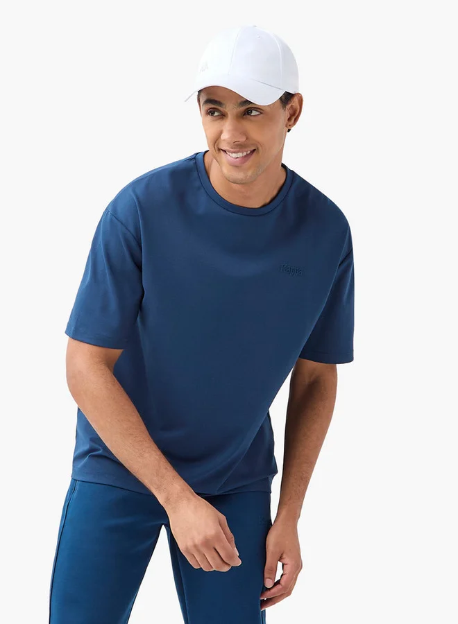 Kappa Logo Detail Crew Neck T-shirt with Short Sleeves