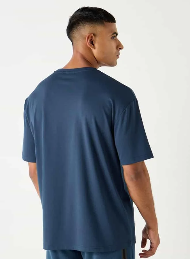 Kappa Kappa Logo Detail Crew Neck T-shirt with Short Sleeves