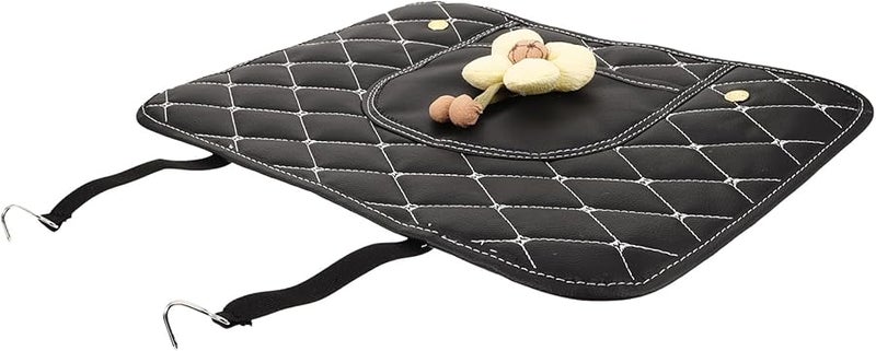 Sunflower Pattern Car Seat Kick Protector Waterproof Back Seat Cover Black - Image 1