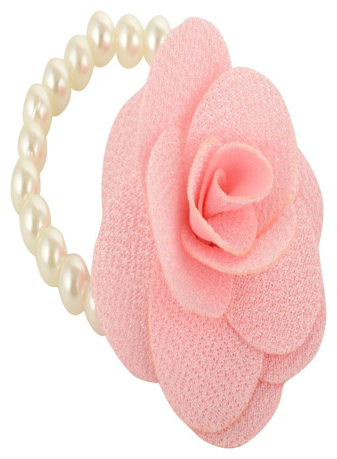 FUNKRAFTS 1 Pair Girls Pearl Necklace & Bracelet Set Acrylic Pearl Beads Jewelry Set for Girls Kids Pink - Image 3