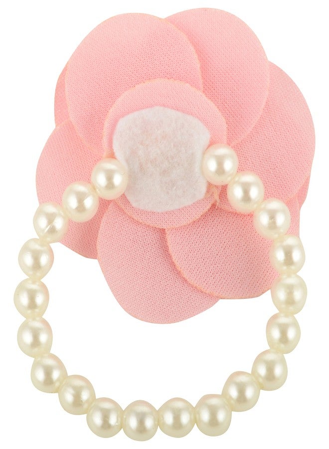 FUNKRAFTS 1 Pair Girls Pearl Necklace & Bracelet Set Acrylic Pearl Beads Jewelry Set for Girls Kids Pink - Image 2