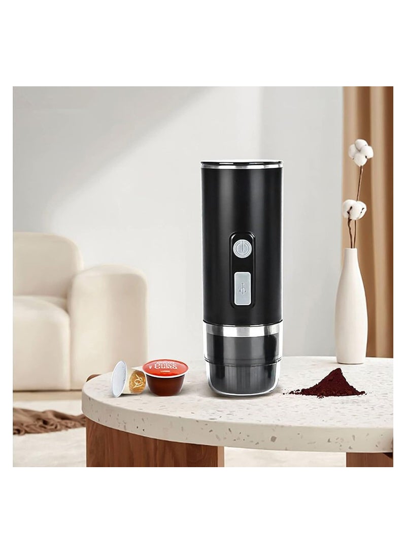 SOLARAE Portable Espresso Machine, Household Car USB WirelessElectric Function Coffee Machine, Coffee Pot for Instant Coffee Powder, Fully Automatic Mini Electric Espresso Machine, for Ground Coffee Camping - Image 2