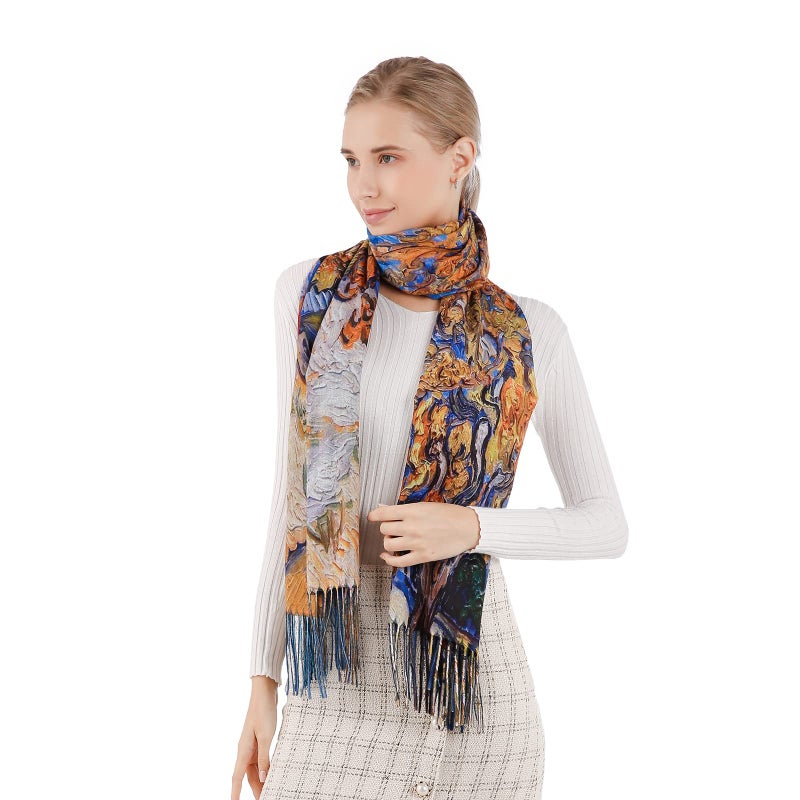 XINYUN Life Tree Printed scarf for Women Gift Soft Cashmere Large Shawls Winter Warm Long Scarves Pashmina Blanket Scarf for Ladies - Image 5