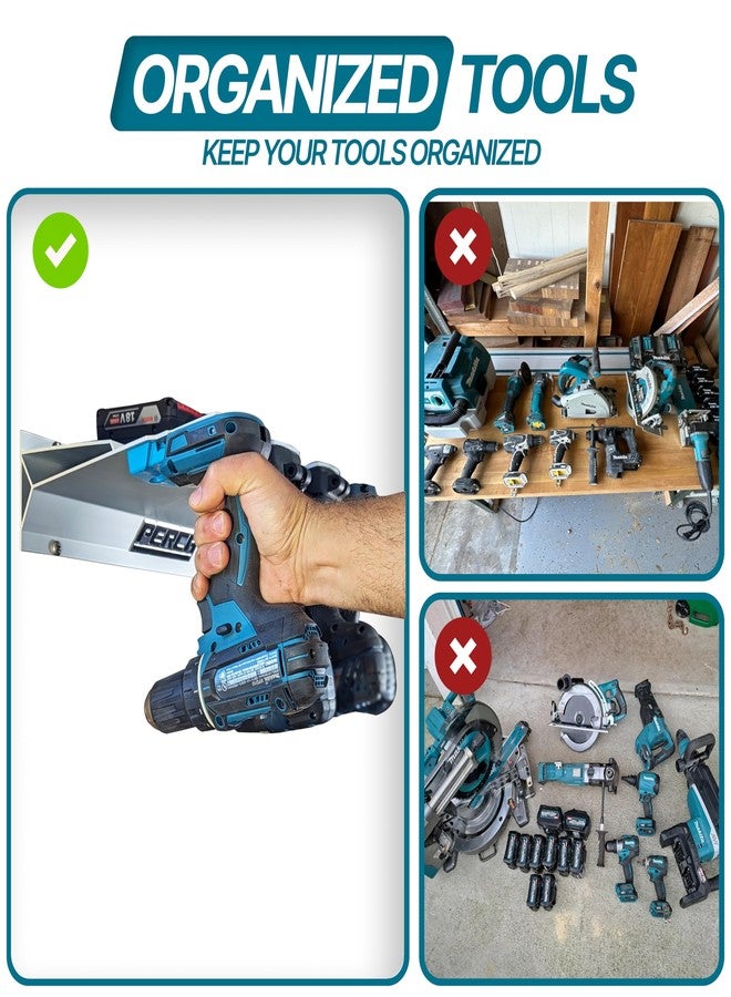 Perch Tools Cordless Tool Organizers (Pack of 3) - 18-20v Makita Tools Compatibility, Power Tools Holder, Garage Organization Tool Storage - Image 5