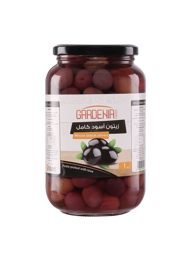 Gardenia Whole Black Olives - 1 kg  - Image 1