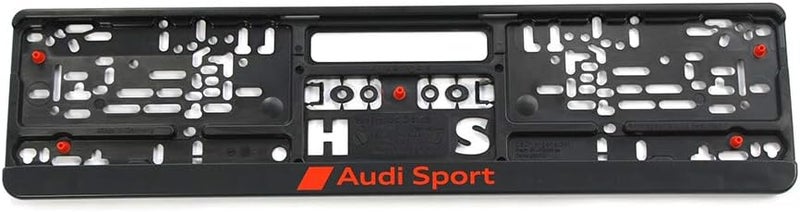Audi Sport GmbH 3291900100 Number Plate Holder Original Sport Licence Plate Holder Black/Red - Image 1