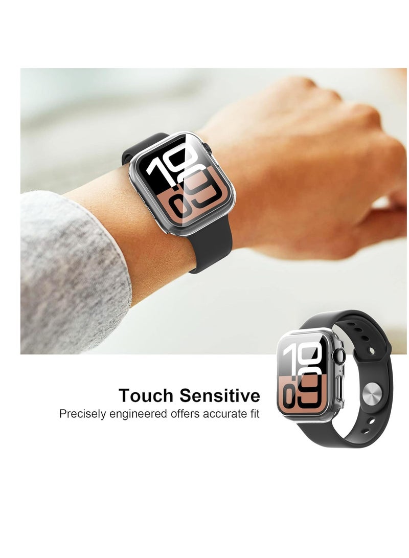 Case Compatible with Xiaomi Redmi Watch 3 / Xiaomi Mi Watch Lite 3 Case, Flexible TPU Anti-Scratch Full Protective Cover (Silver) - Image 3