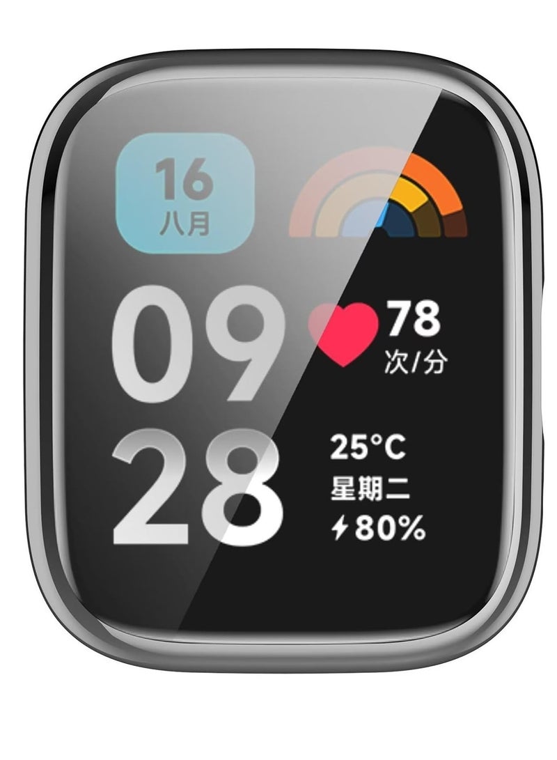 Case Compatible with Xiaomi Redmi Watch 3 / Xiaomi Mi Watch Lite 3 Case, Flexible TPU Anti-Scratch Full Protective Cover (Silver) - Image 4