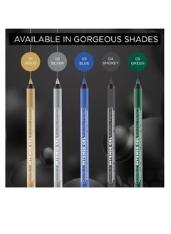 Seven Seas Seven Seas Double Intense Non Transfer Gel Kajal 24hr Stay Water Proof, Smudge Proof Longlasting Formula  Green  Silver Combo21.5g each  - Image 2