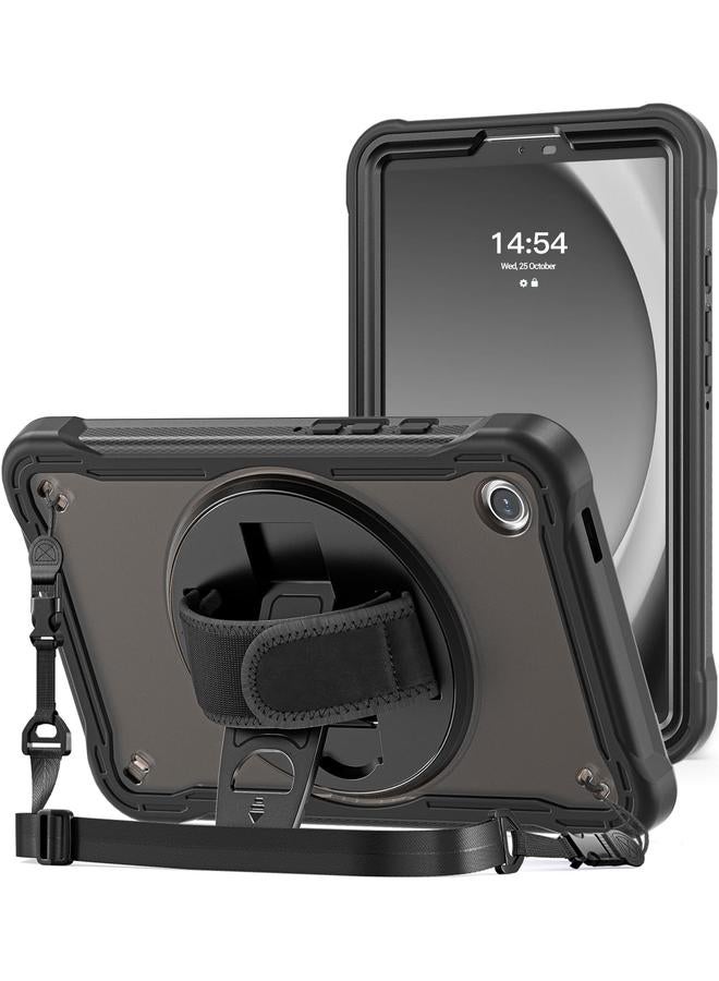 Procases Compatible For Galaxy Tab A9 8.7 Inch 2023 Case Heavy Duty Shockproof Rugged Case 360 Degree Rotatable Kickstand Protective Cover For 8.7" Tab A9 Tablet Sm X110 X115 X117 Black - Image 1