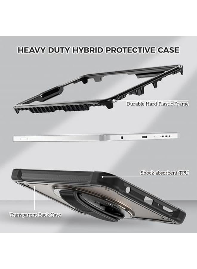 Procases Compatible For Galaxy Tab A9 8.7 Inch 2023 Case Heavy Duty Shockproof Rugged Case 360 Degree Rotatable Kickstand Protective Cover For 8.7" Tab A9 Tablet Sm X110 X115 X117 Black - Image 2