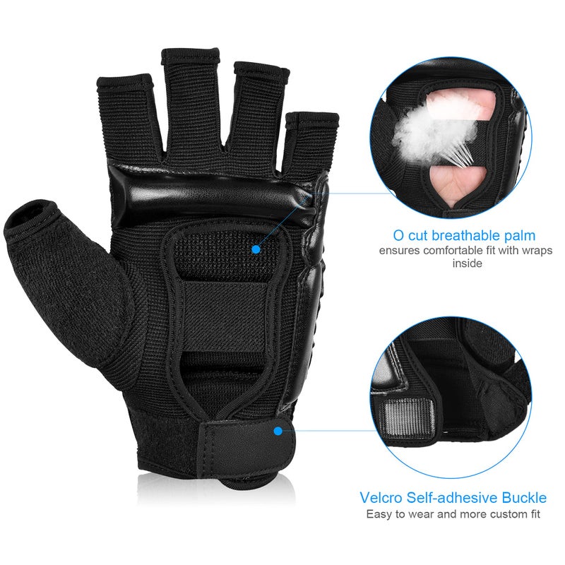 Xinluying Punch Bag Taekwondo Karate Gloves for Sparring Martial Arts Boxing Training Fingerless Women Kids - Image 4