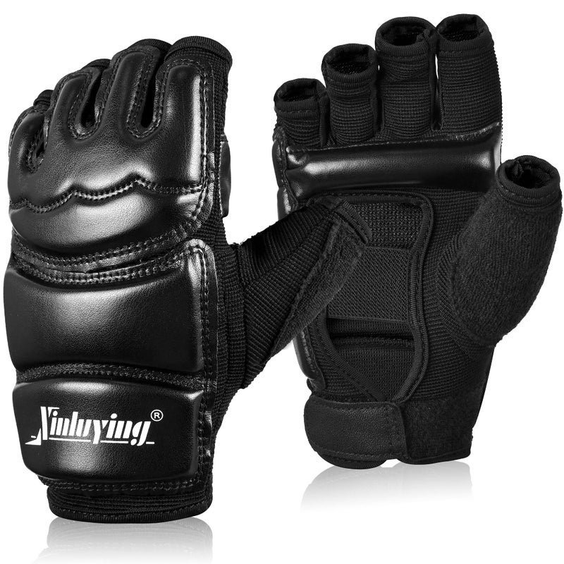Xinluying Punch Bag Taekwondo Karate Gloves for Sparring Martial Arts Boxing Training Fingerless Women Kids - Image 1