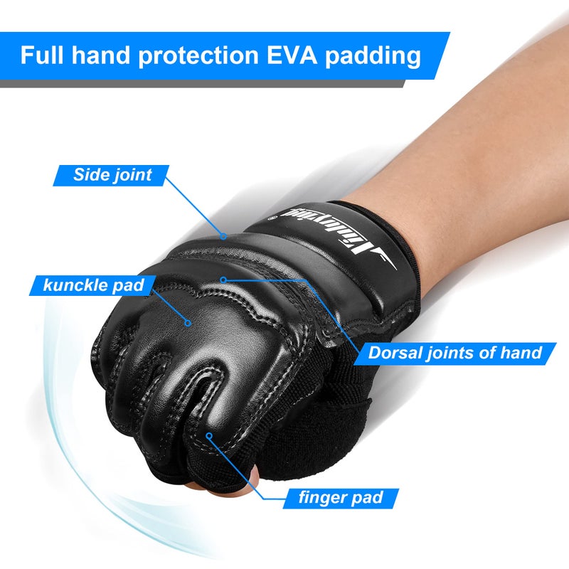 Xinluying Punch Bag Taekwondo Karate Gloves for Sparring Martial Arts Boxing Training Fingerless Women Kids - Image 2