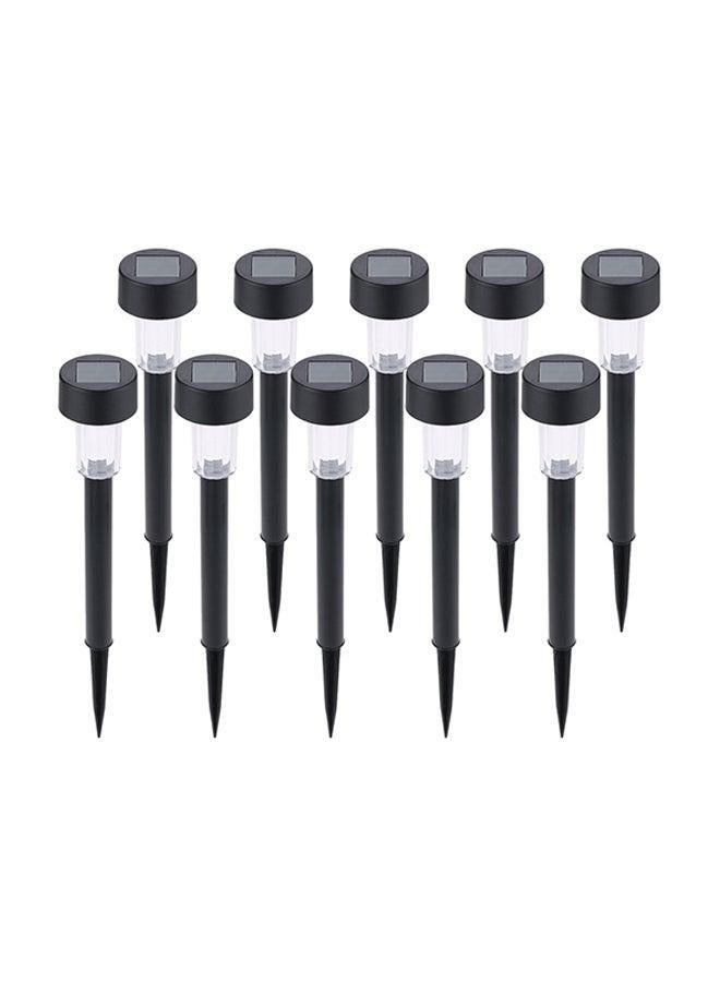 Tomshine 10-Piece LED Outdoor Solar Light Black/Clear 5.5x36.5centimeter - Image 1