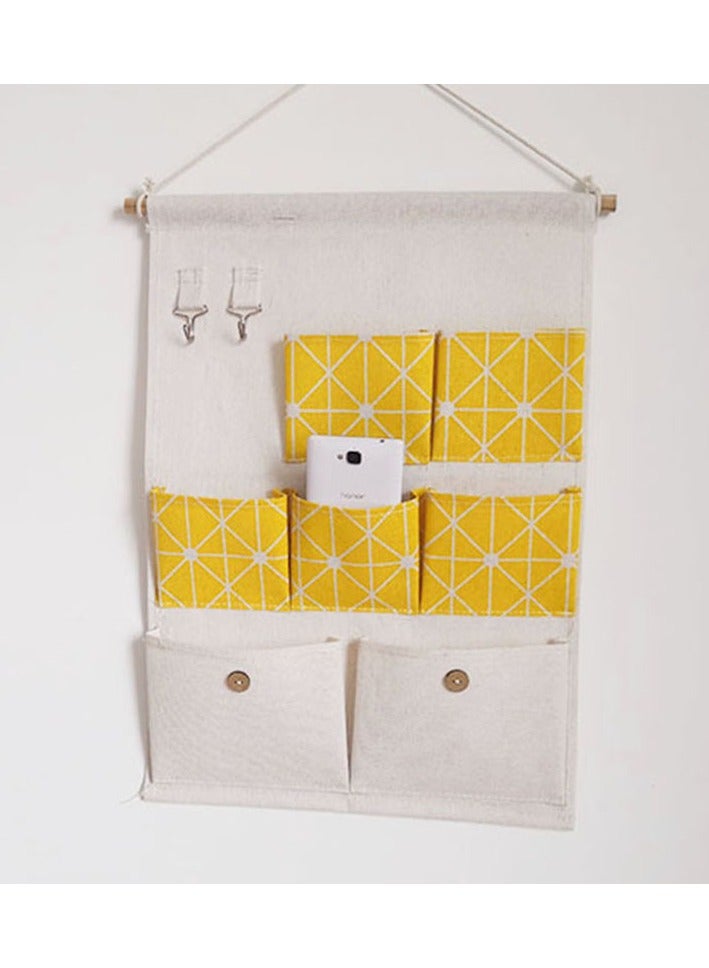Cute Home Fabric Organizer Wall Mounted Multi-Layer Storage Bag