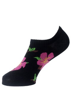 SAM SOCKS Sam Socks Set Of 3 Ankle Socks Women Flower Pattern Black, White And Pink  - Image 2