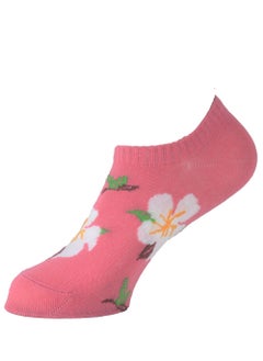 SAM SOCKS Sam Socks Set Of 3 Ankle Socks Women Flower Pattern Black, White And Pink  - Image 3