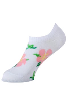 SAM SOCKS Sam Socks Set Of 3 Ankle Socks Women Flower Pattern Black, White And Pink  - Image 4