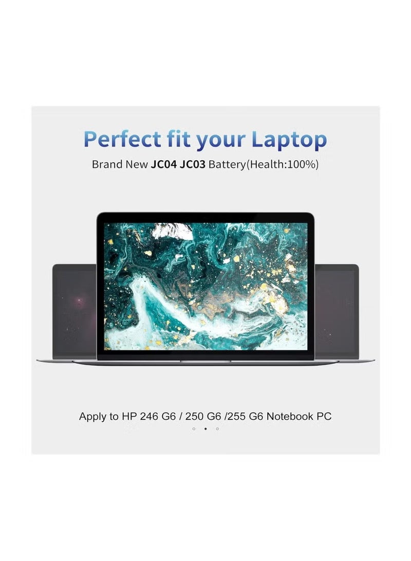 بطارية JC04 / JC03 عالية الأداء لأجهزة الكمبيوتر المحمولة HP Pavilion 15-BS، 15-BW، 17-BS، 250 G6، 255 G6، متوافقة مع 919700-850، 919701-850، HSTNN-DB8E، بطارية ليثيوم أيون طويلة الأمد 14.8 فولت 41.4 واط/ساعة - Image 2