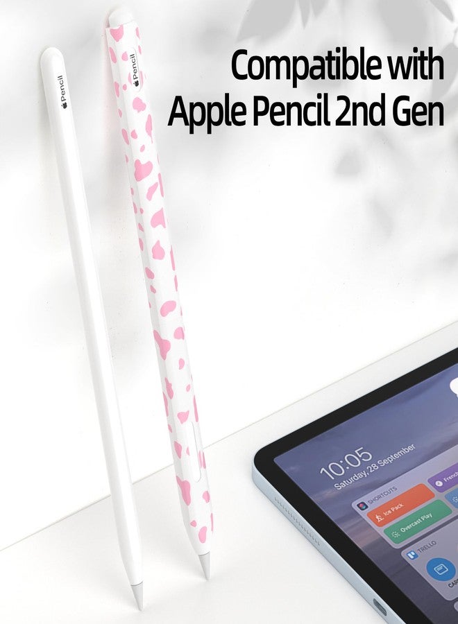 JOOSKO جراب JOOSKO لقلم Apple Pencil Pro، قبضة مريحة، تثبيت مغناطيسي، بنقشة بقرة وردية - Image 3