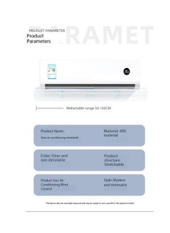 CityRiya-Long Air Conditioner Deflector Air Conditioning Wind Shield, Split Ac Adjustable Flow Deflector Preventing Ac From Blowing Directly, For Home Office Retractable Ac Windshield (Transparent hanging)  - Image 2