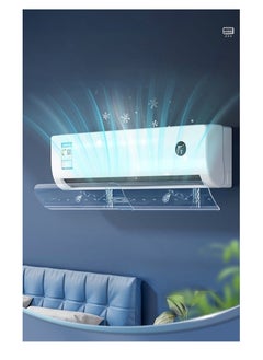 CityRiya-Long Air Conditioner Deflector Air Conditioning Wind Shield, Split Ac Adjustable Flow Deflector Preventing Ac From Blowing Directly, For Home Office Retractable Ac Windshield (Transparent hanging)  - Image 1