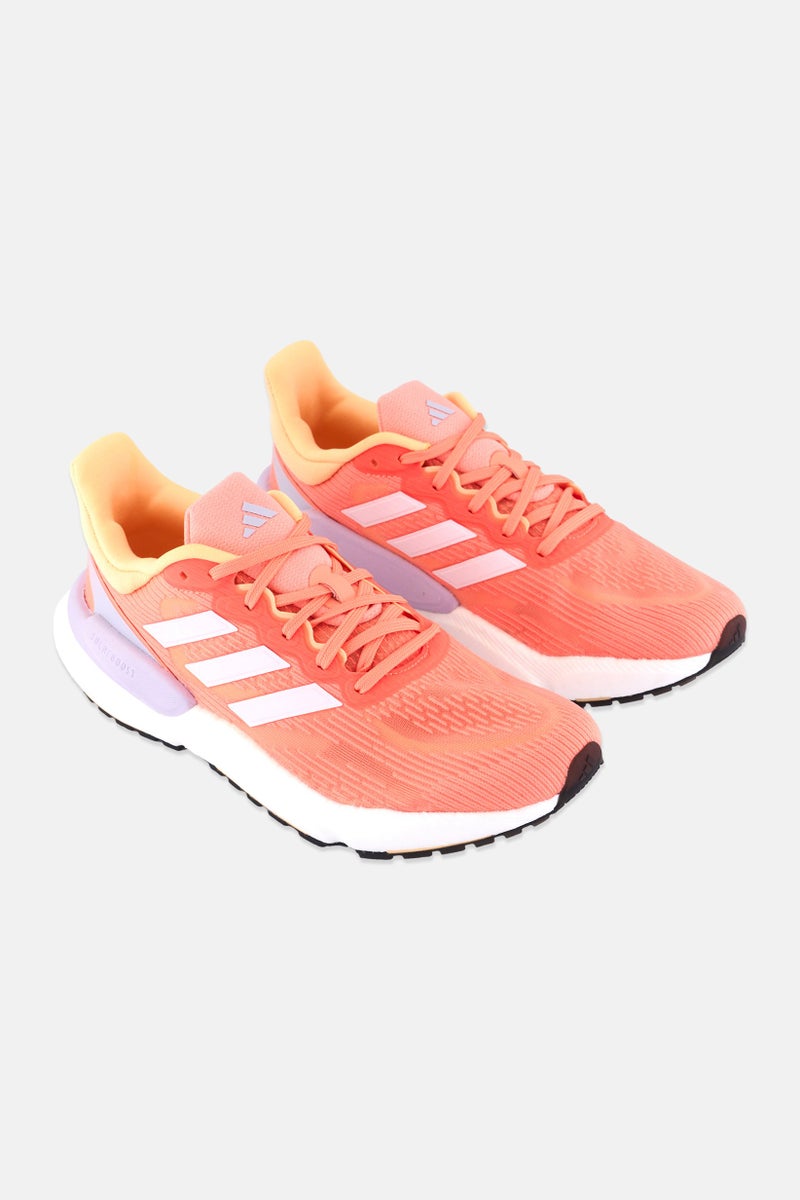 Adidas Women Solarboost 5 Lace Up Running Shoes, Coral - Image 1