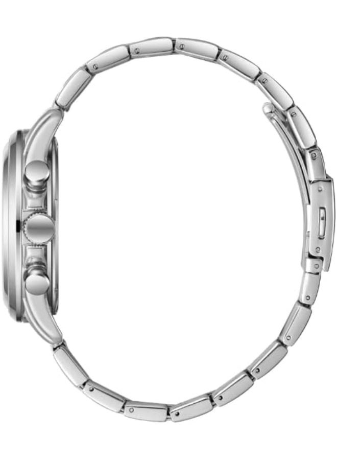 لي كوبر ساعة لي كوبر للرجال، شاشة متعددة الوظائف وسوار معدني، فضي - Image 3